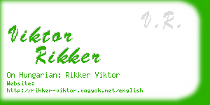 viktor rikker business card